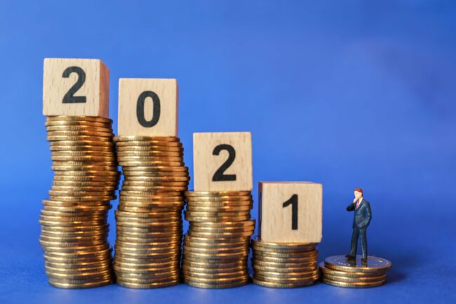 2021 Business and planning Concept. Businessman miniature figure